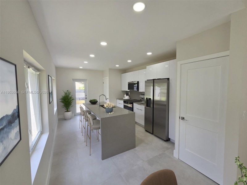 Furnished interior view inside a new home in , Miami (Image 29).