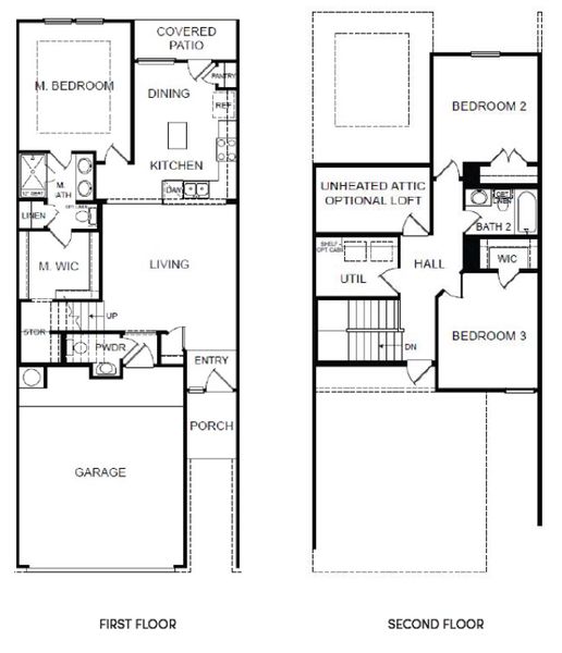 2D floor plan layout of this home in Avery Centre, Round Rock, TX (Image 4).