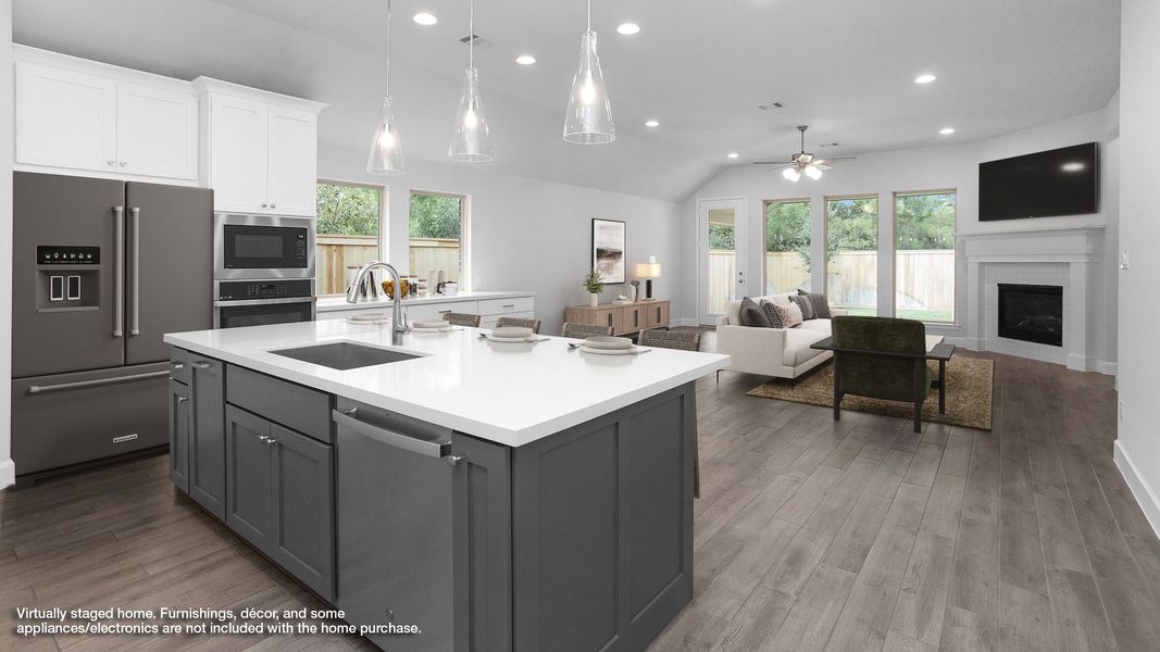 Furnished interior view inside a new home in Kresston 50', Montgomery (Image 3).