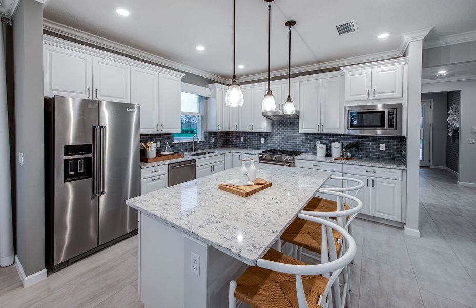 Furnished interior view inside a new home in Del Webb Oak Creek, North Fort Myers (Image 13).