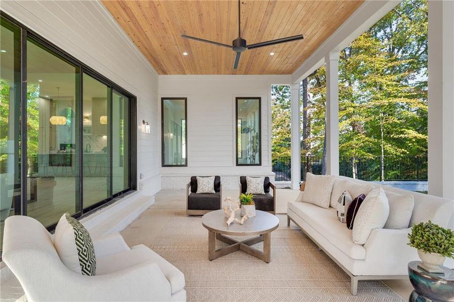 Exterior details and patio area of a home in , Atlanta (Image 23).
