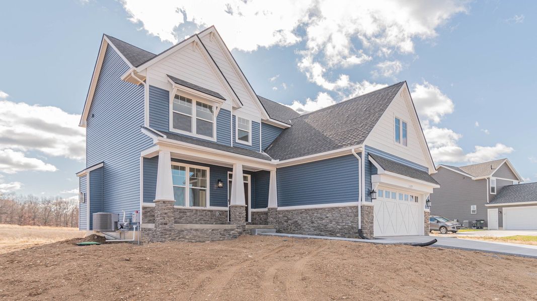 Representative exterior photo of a completed home built from the The Winslow by Norfolk Homes in Valleys, Jackson, MI (Image 31).