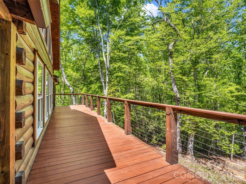 Exterior details and patio area of a home in , Lake Lure (Image 20).