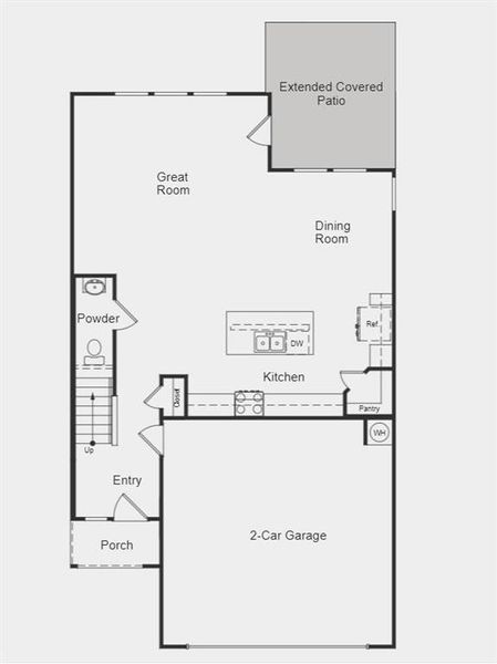 Structural options added include: Extended covered patio, upper laundry room cabinets, and pre-plumb for future water softener.