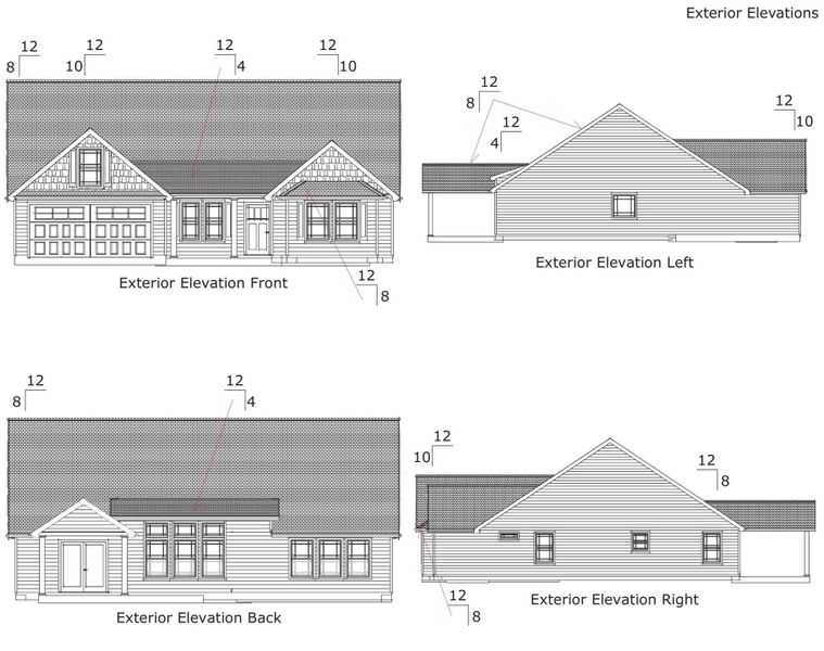 Exterior rendering of this home design in Bent Tree, Gaffney, SC (Image 3).