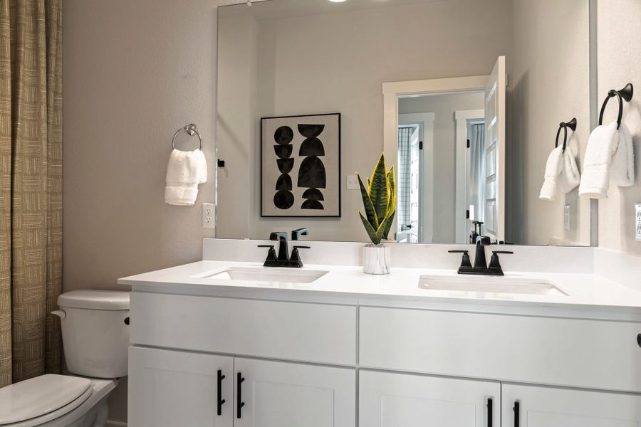 Representative furnished interior of a home built from the Tribeca by Tri Pointe Homes in Park Central, Georgetown (Image 43).