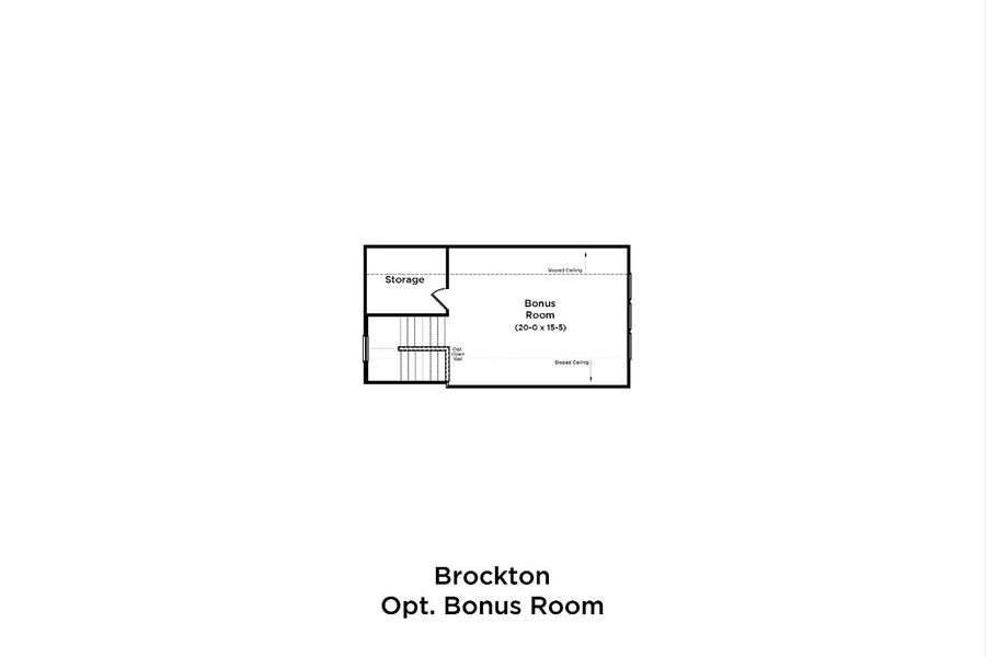 2D floor plan layout for the Brockton by DRB Homes in Miller Farm Single Family Homes, Pineville, NC (Image 3).