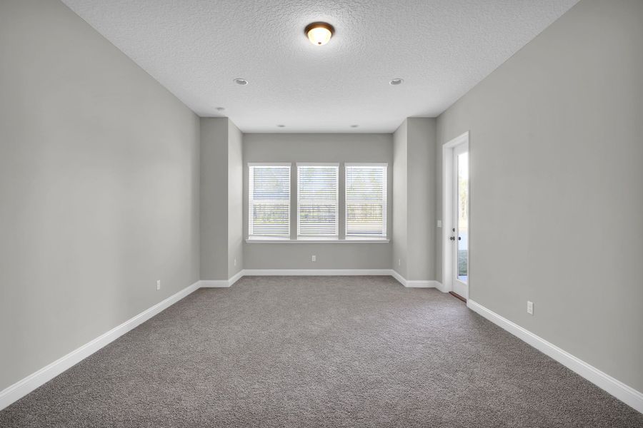 Representative unfurnished interior of a home built from the Riverdale by Riverside Homes in Hidden Creek at SilverLeaf, St. Augustine (Image 39). Representative unfurnished interior of a home built from the Riverdale by Riverside Homes in Hidden Creek at SilverLeaf, St. Augustine (Image 39).