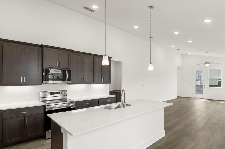 Furnished interior view inside a new home in The Enclave at Hidden Oaks, Georgetown (Image 12). Furnished interior view inside a new home in The Enclave at Hidden Oaks, Georgetown (Image 12).