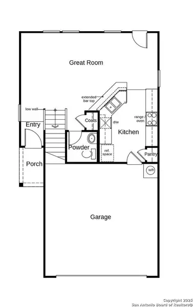 2D floor plan layout of this home in Spanish Trails Villas, San Antonio, TX (Image 4).
