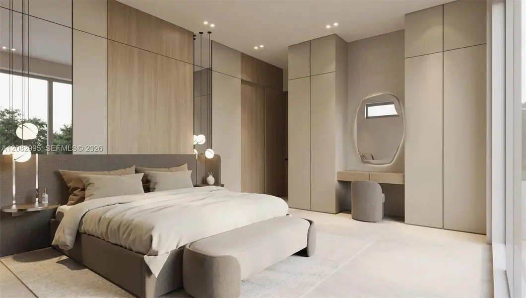 Furnished interior view inside a new home in , Miami Springs (Image 16).