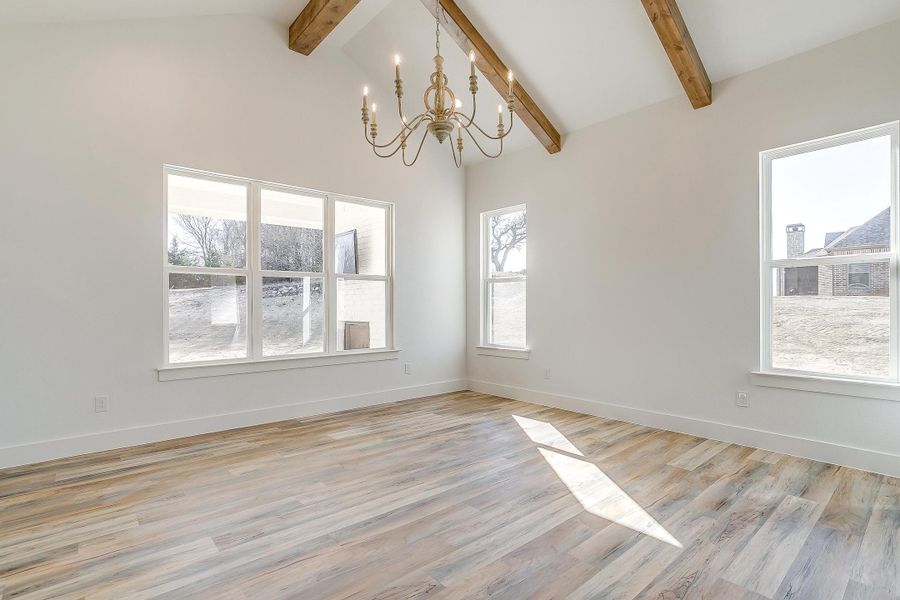 Representative unfurnished interior of a home built from the Pecan Grove by Trinity Classic Homes in The Reserve at Shadle, Poolville (Image 27). Representative unfurnished interior of a home built from the Pecan Grove by Trinity Classic Homes in The Reserve at Shadle, Poolville (Image 27).