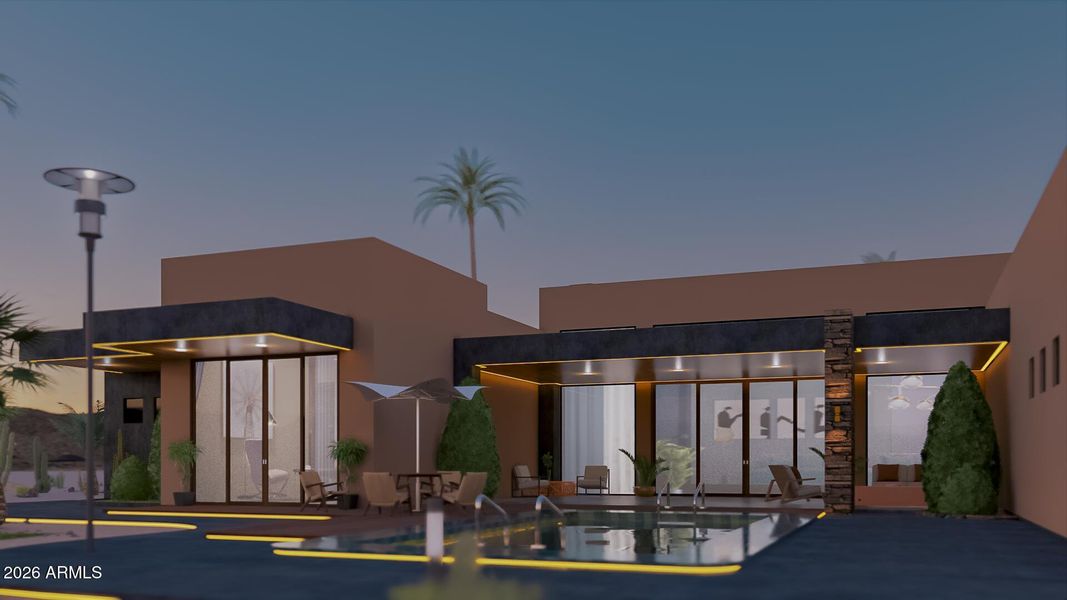 Soaring Eagle Exterior Rendering Pool Du