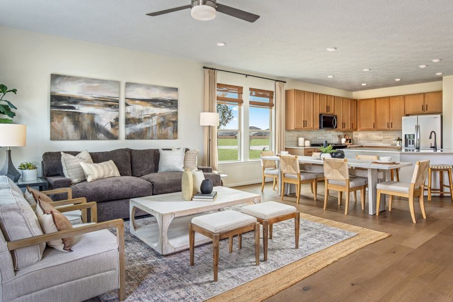Representative furnished interior of a home built from the 2003 Modeled by KB Home in Sweetgrass Village, Crosby (Image 4).