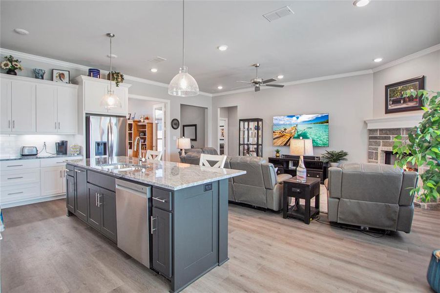 Furnished interior view inside a new home in , Bullard (Image 35).