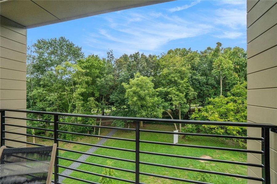 Exterior details and patio area of a home in , Atlanta (Image 28).