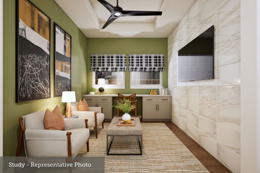 Furnished interior view inside a new home in Monterra - Gardens, Fate (Image 6).
