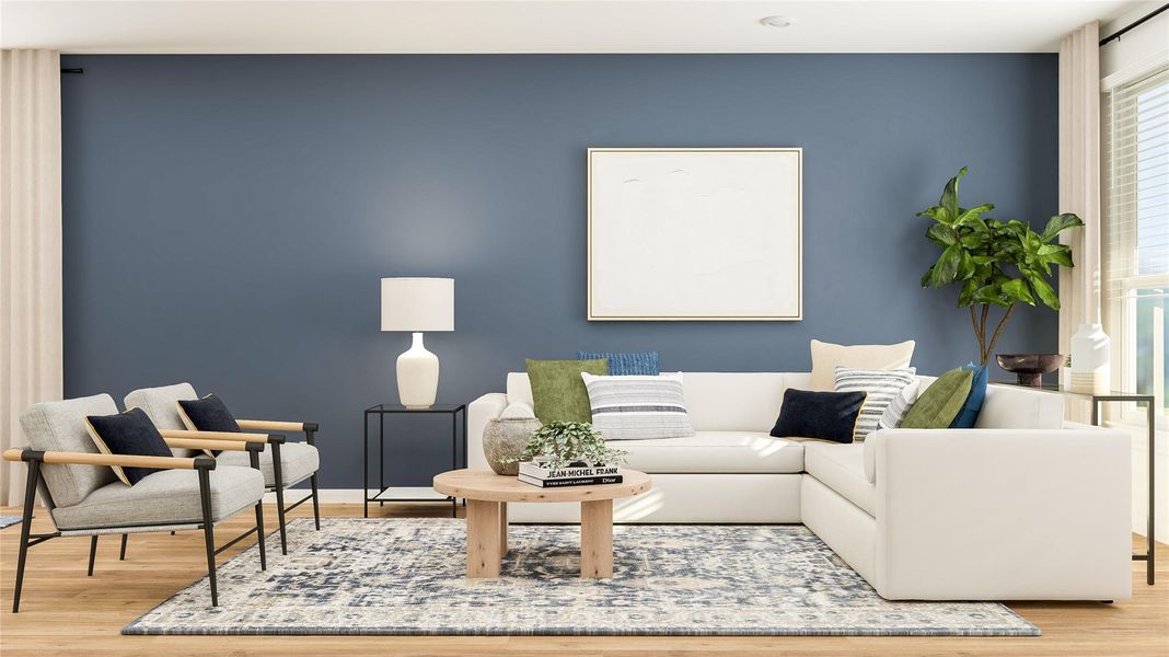 Furnished interior view inside a new home in Cotton Brook: Claremont Collection, Hutto (Image 4).