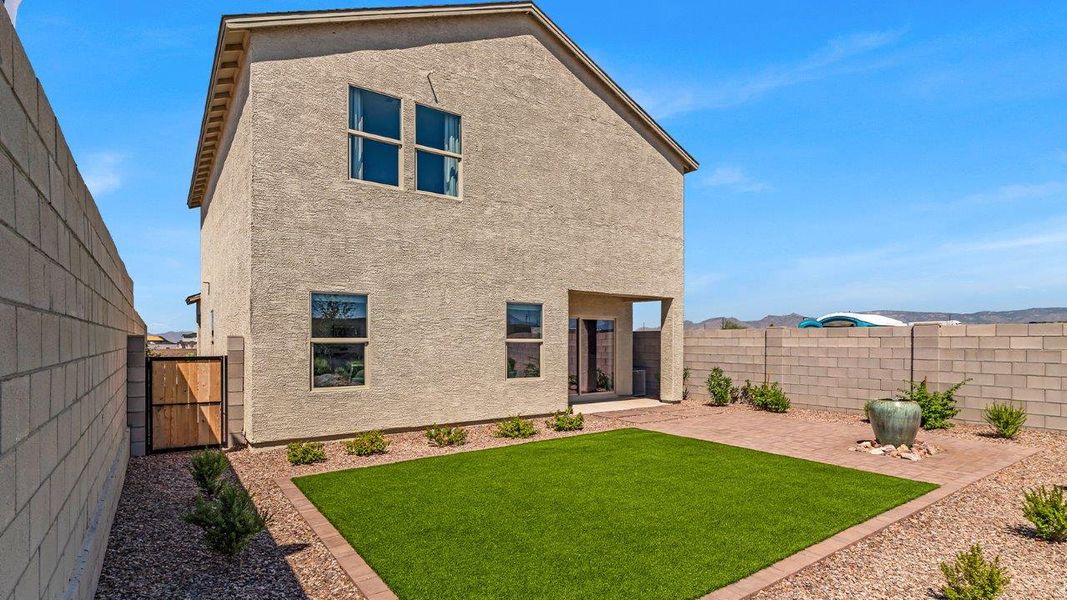 Exterior details and patio area of a home in Blackhawk, Tucson (Image 3). Exterior details and patio area of a home in Blackhawk, Tucson (Image 3).