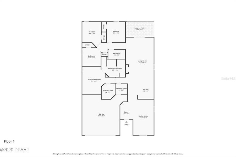 2D floor plan layout of this home in , Deltona, FL (Image 5). 2D floor plan layout of this home in , Deltona, FL (Image 5).