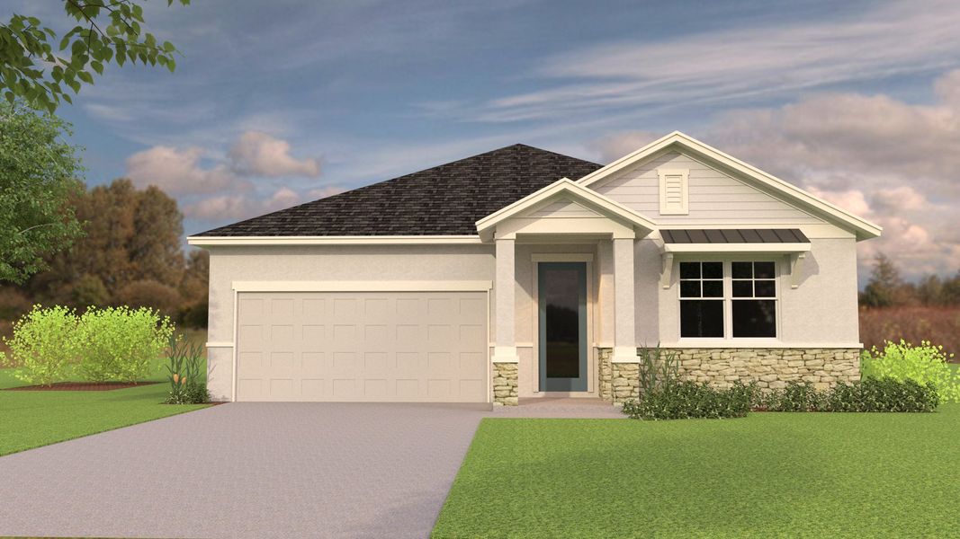 Representative exterior photo of a completed home built from the Oceanview by Rocklyn Homes in Arbor Meadows, Spring Hill, FL (Image 1). Representative exterior photo of a completed home built from the Oceanview by Rocklyn Homes in Arbor Meadows, Spring Hill, FL (Image 1).