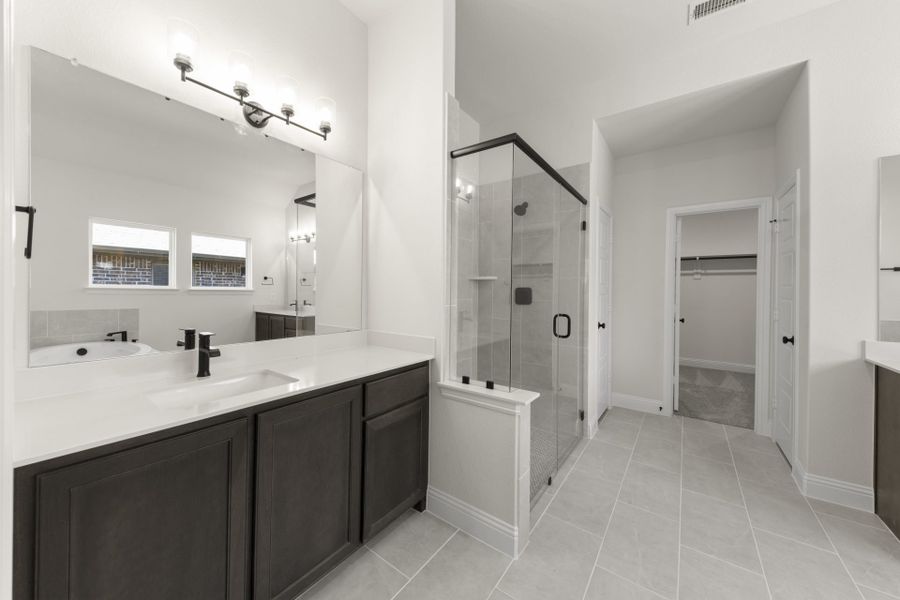 Representative furnished interior of a home built from the Preston by Pacesetter Homes in Park Hills, Rockwall (Image 10).