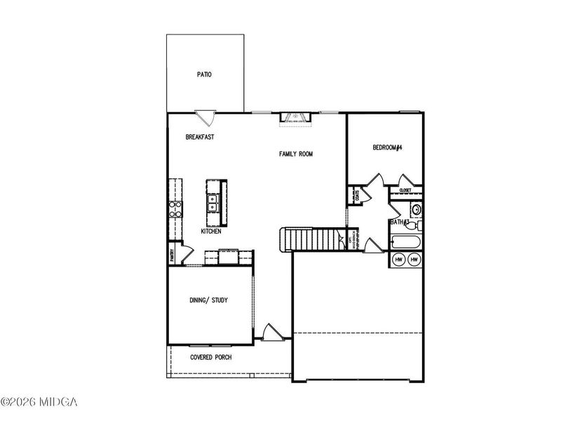 2D floor plan layout of this home in Robins Estates, Warner Robins, GA (Image 2). 2D floor plan layout of this home in Robins Estates, Warner Robins, GA (Image 2).