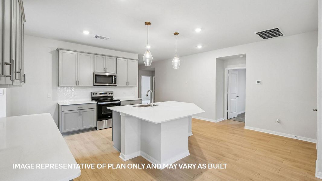 Furnished interior view inside a new home in Trails at Wildhorse, Austin (Image 5).