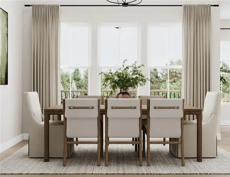 Furnished interior view inside a new home in Estates at Daves Creek, Cumming (Image 4). Furnished interior view inside a new home in Estates at Daves Creek, Cumming (Image 4).
