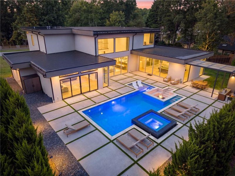 Exterior details and patio area of a home in , Marietta (Image 46).