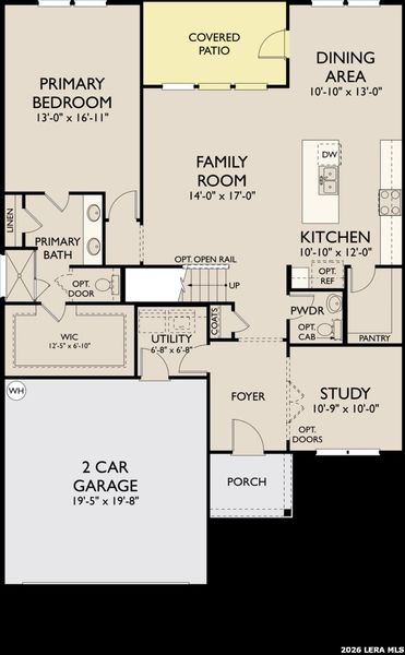 2D floor plan layout of this home in Nopal Valley, San Antonio, TX (Image 4).