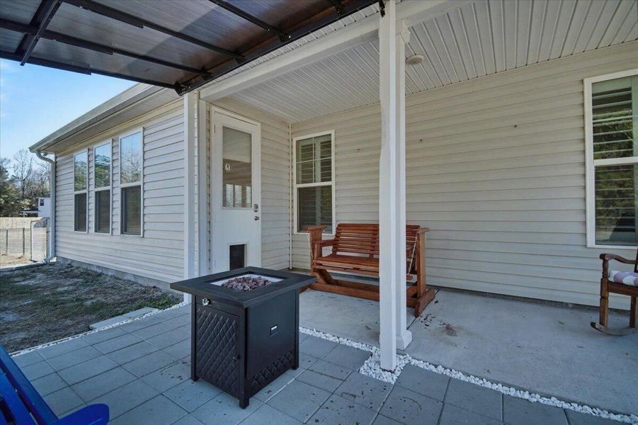 Exterior details and patio area of a home in , Harleyville (Image 35).