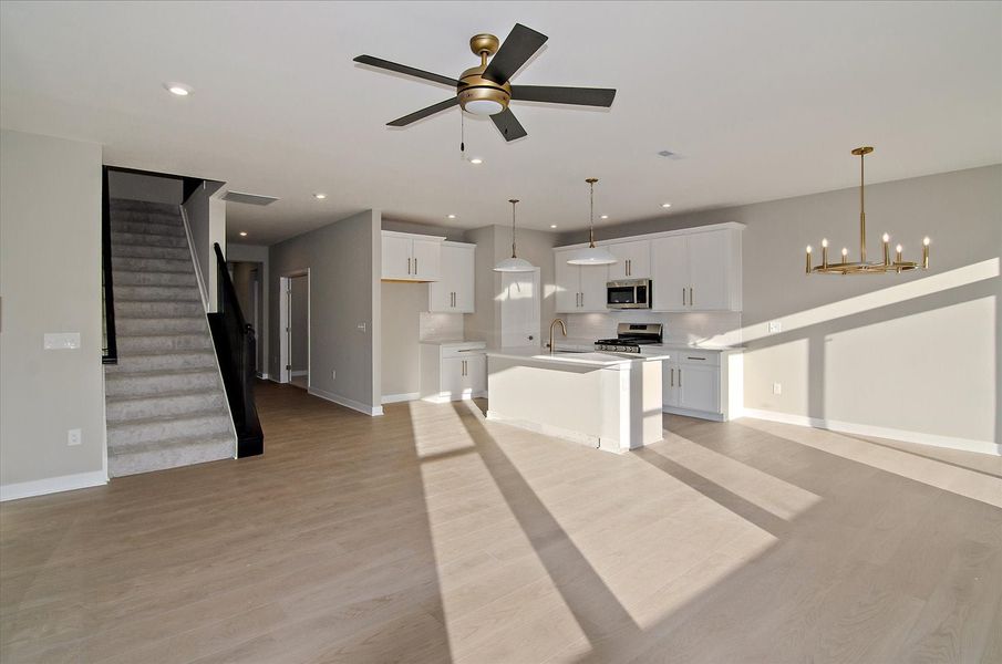 Representative furnished interior of a home built from the Amelia by Fischer Homes in Easton Park, Dallas (Image 8).