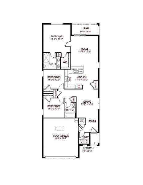 2D floor plan layout for the Allex by D.R. Horton in Asher Park, Lehigh Acres, FL (Image 3). 2D floor plan layout for the Allex by D.R. Horton in Asher Park, Lehigh Acres, FL (Image 3).