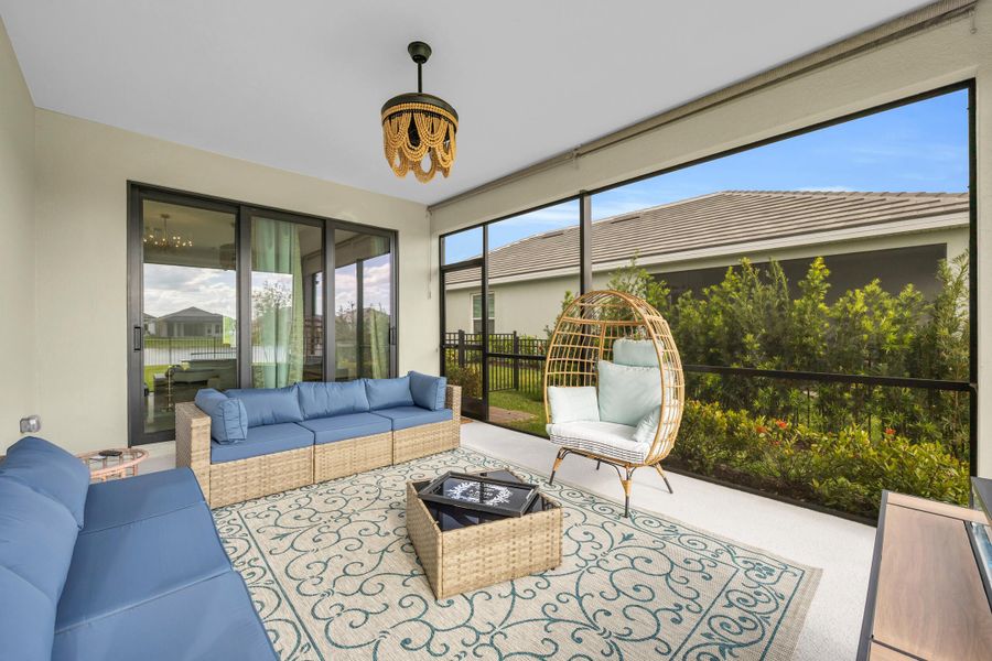 Covered Patio with Beautiful Lake View