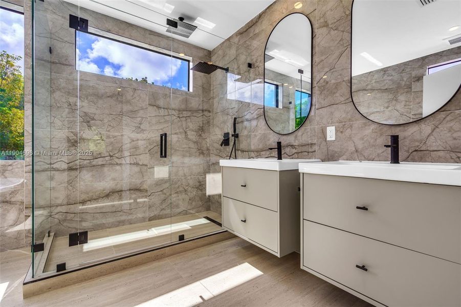 Furnished interior view inside a new home in , Miami (Image 9).