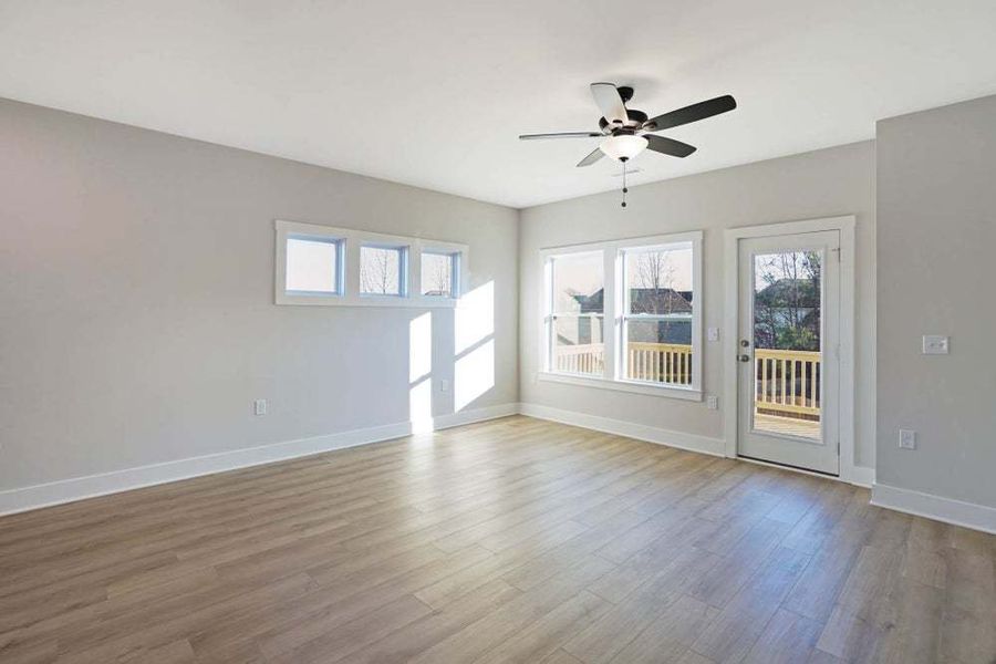 Brier End Unit - Farmhouse Elevation with Front Balcony