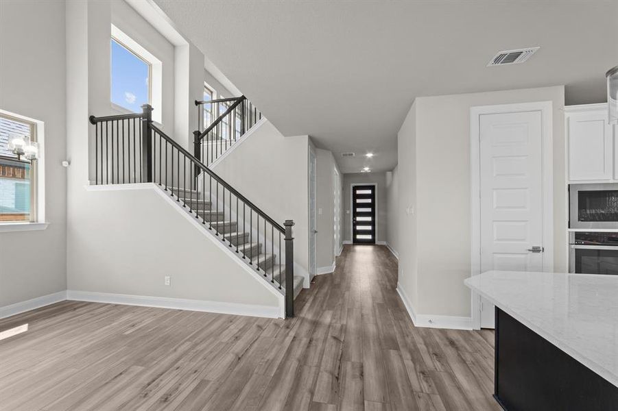 Furnished interior view inside a new home in Highwoods, Fort Worth (Image 8). Furnished interior view inside a new home in Highwoods, Fort Worth (Image 8).