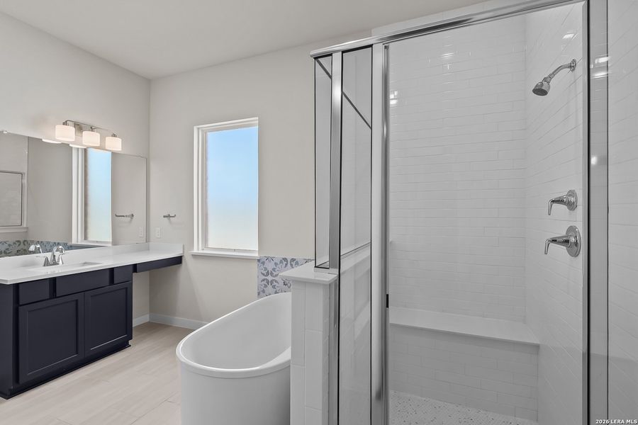 Furnished interior view inside a new home in Buffalo Crossing, Cibolo (Image 21).