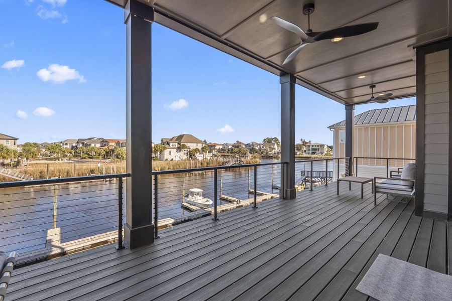 Exterior details and patio area of a home in , Little River (Image 33).