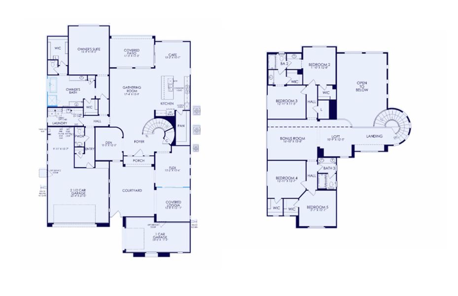 2D floor plan layout of this home in Harvest - Enchantment Series, Queen Creek, AZ (Image 3).