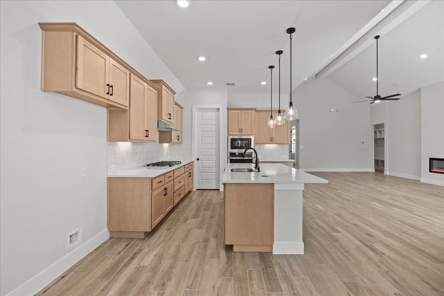 Furnished interior view inside a new home in 6 Creeks, Kyle (Image 8). Furnished interior view inside a new home in 6 Creeks, Kyle (Image 8).