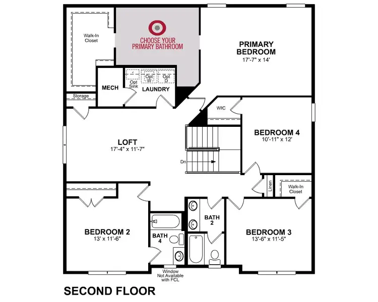2D floor plan layout of this home in Friendship Village, Apex, NC (Image 3).
