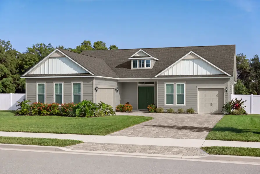 Representative exterior photo of a completed home built from the Ashworth by Pulte Homes in Oakmere, Jacksonville, FL (Image 3).