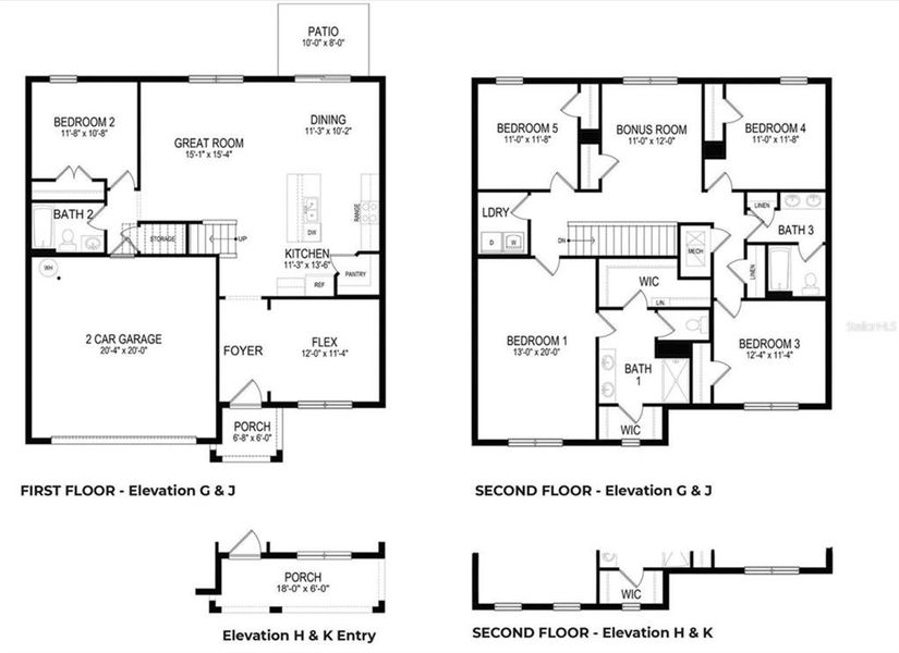 2D floor plan layout of this home in River Park, Tampa, FL (Image 5).