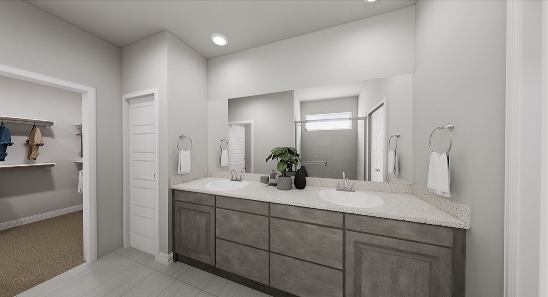 Furnished interior view inside a new home in Mason Woods, Cypress (Image 10).