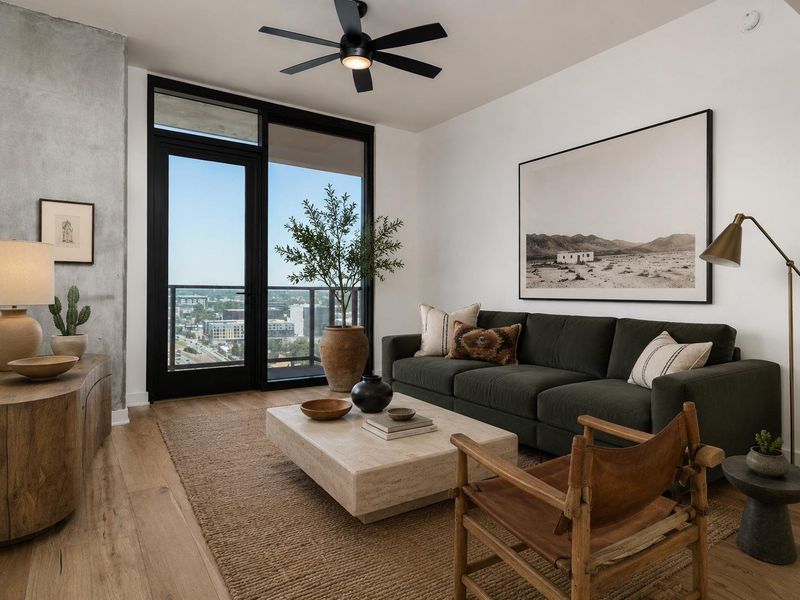Furnished interior view inside a new home in , Austin (Image 8). Furnished interior view inside a new home in , Austin (Image 8).
