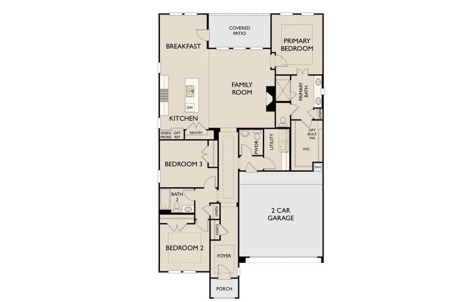 2D floor plan layout of this home in Inspiration, Lucas, TX (Image 4).
