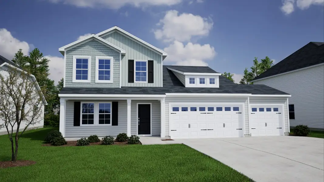 Representative exterior photo of a completed home built from the Pickens - Genesis Value Collection by Mungo Homes in Fairfield Place East and West, Chesnee, SC (Image 18).