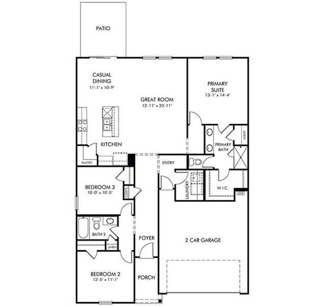 2D floor plan layout of this home in Holland Park, Spartanburg, SC (Image 2). 2D floor plan layout of this home in Holland Park, Spartanburg, SC (Image 2).